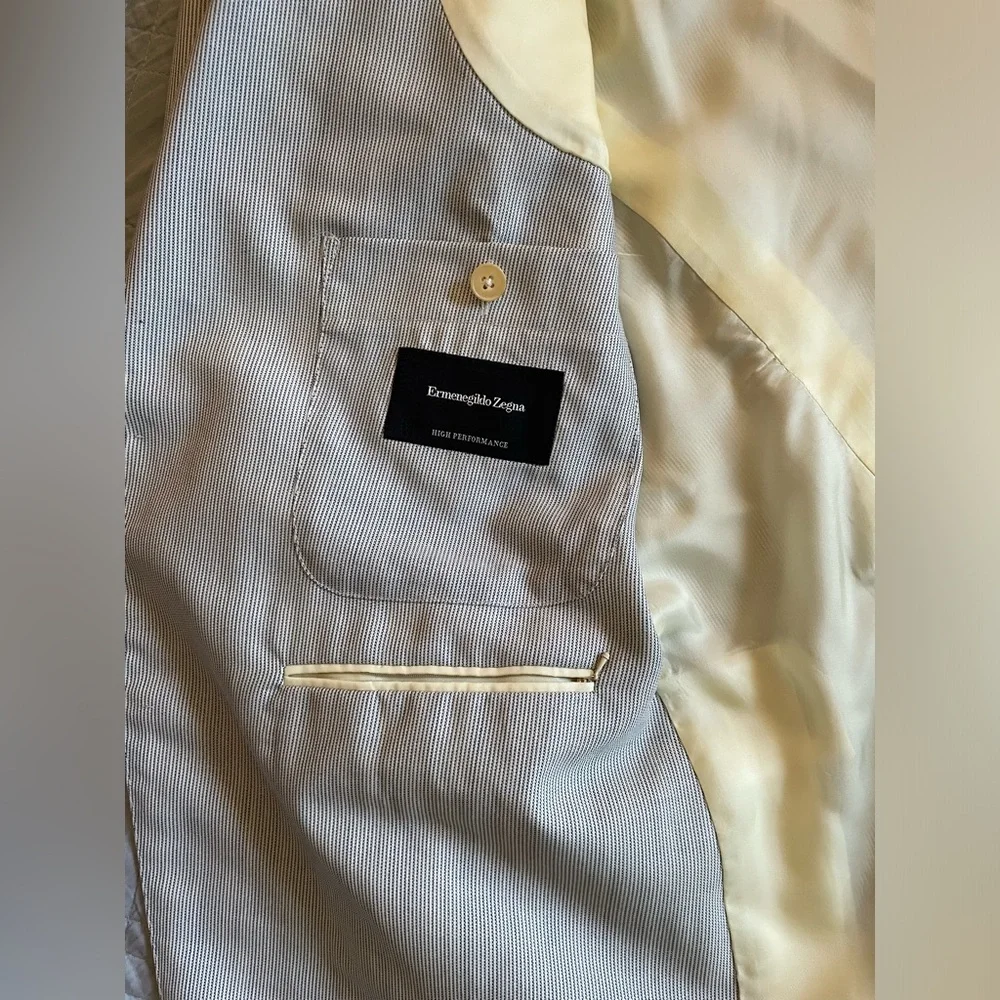 Ermenegildo Zegna Made in Italy‎ Vintage Subtle Fine Stripe Travel Jacket 44 R